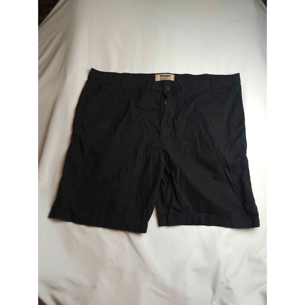 Wrangler Shorts Mens Size 46 Black Twill Chinos Casual Preppy Outdoors Pockets